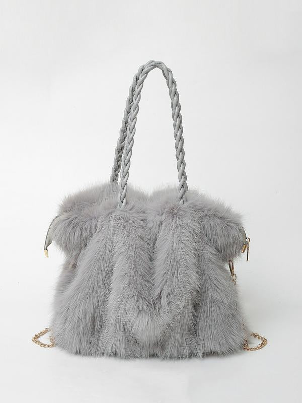 Beth | Plush Velvet Shoulder Tote