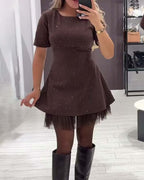 Helisanya - Elegant Sparkling Patchwork Dress