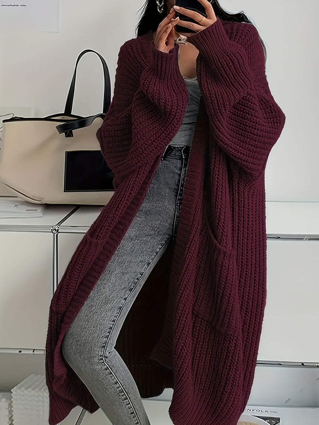 Sophie Longline Cardigan – close-up
