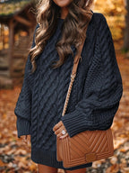Renee | Cozy Cable-Knit Sweater Dress