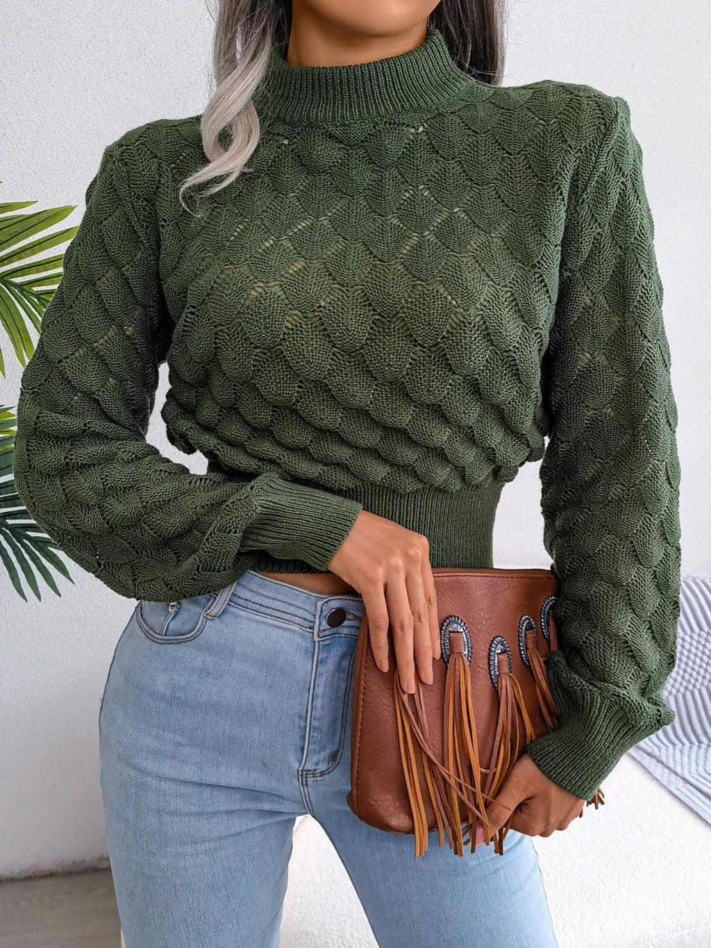 Melanie | Textured Cropped Sweater
