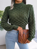 Melanie | Textured Cropped Sweater