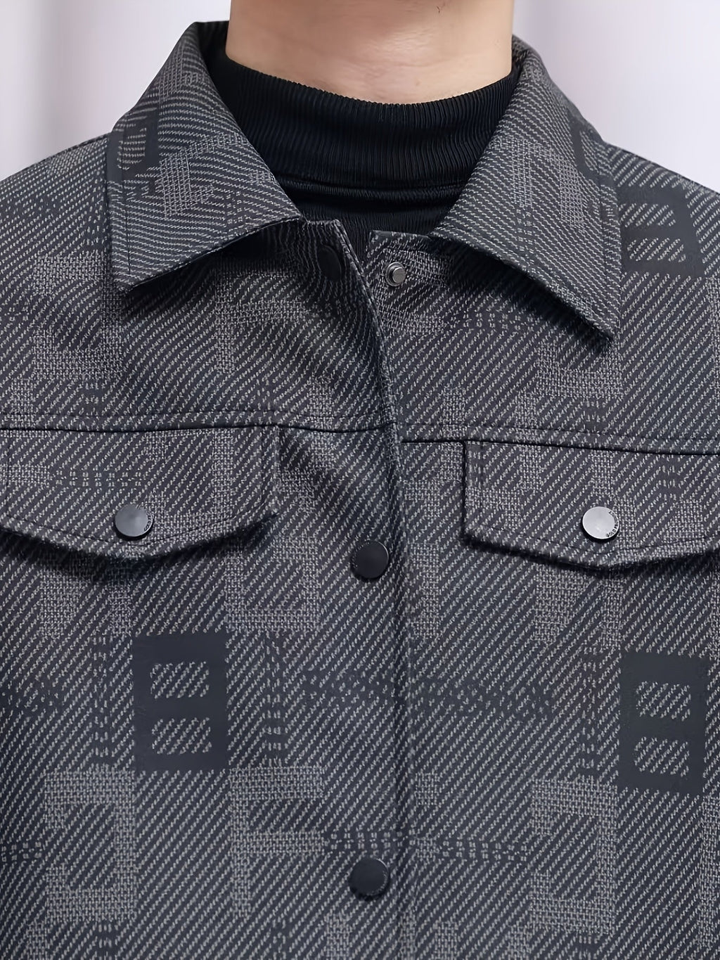 Fletcher | Patterned Trucker Jacket