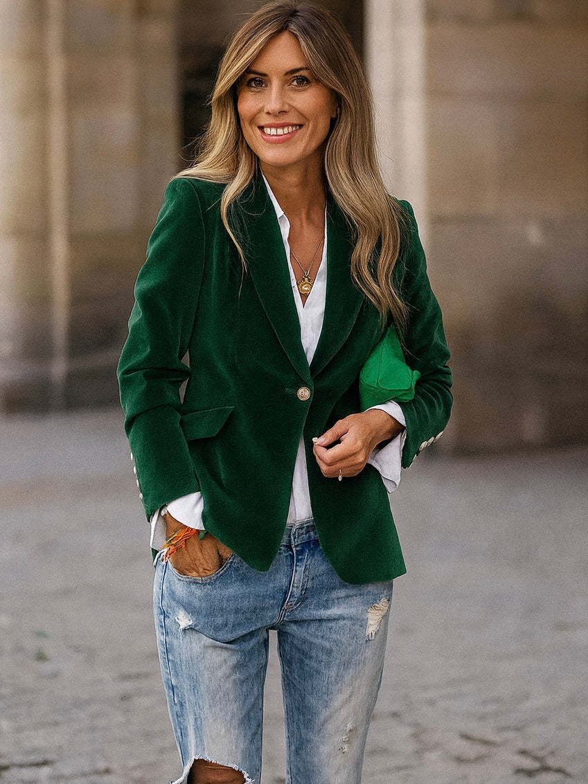 Hunter Jewel Velvet Blazer – back view