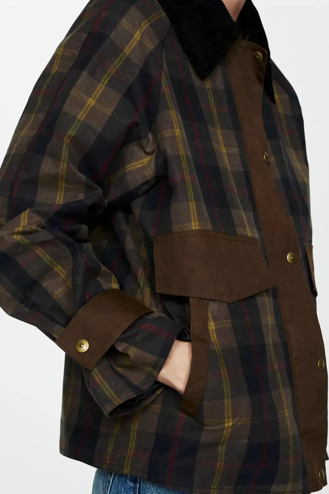 Tessa plaid jacket, worn
