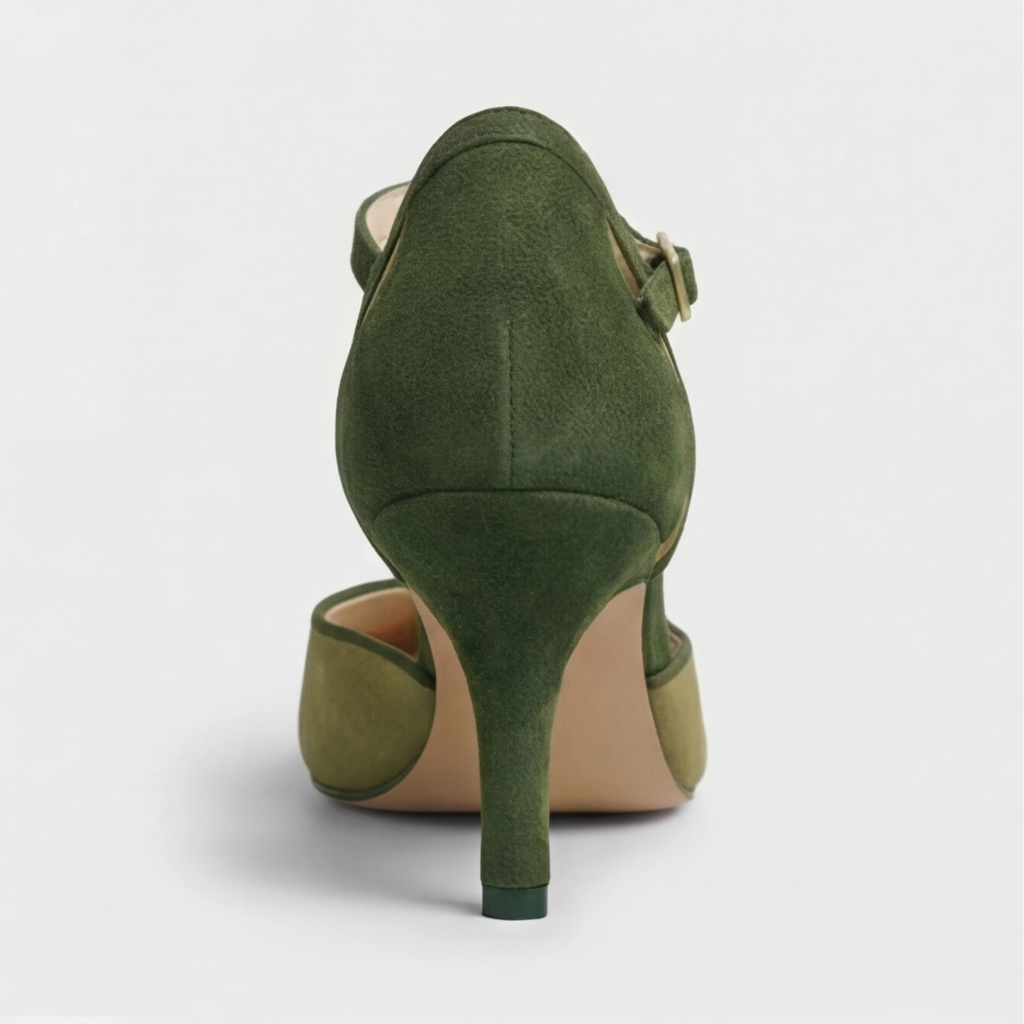 Coralise | Sophisticated Suede T-Strap Heels