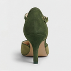 Coralise | Sophisticated Suede T-Strap Heels
