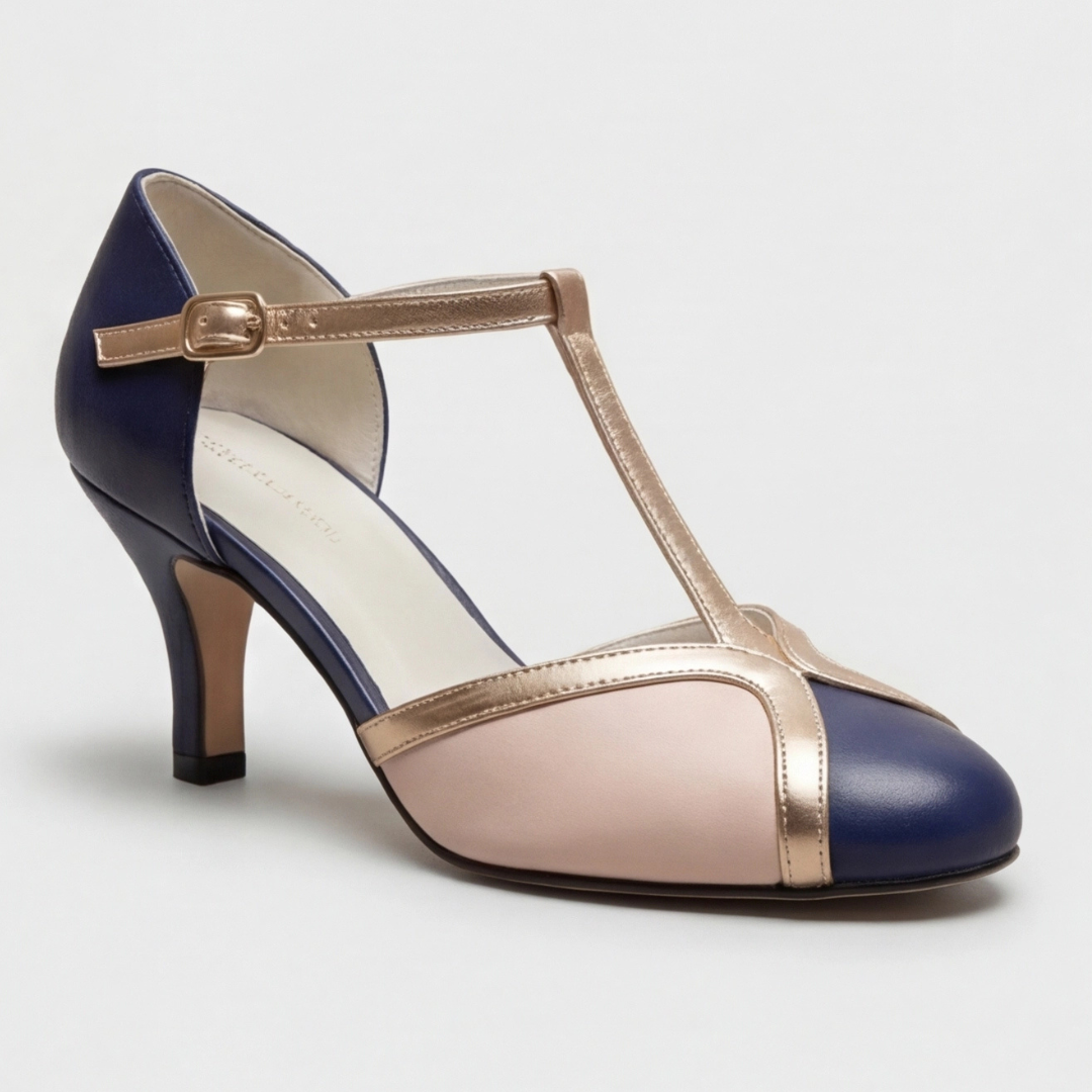 Veronica | Classic T-Strap Closed Toe Heel