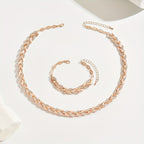 Elegant Rhinestone Fish Tail Jewelry Set