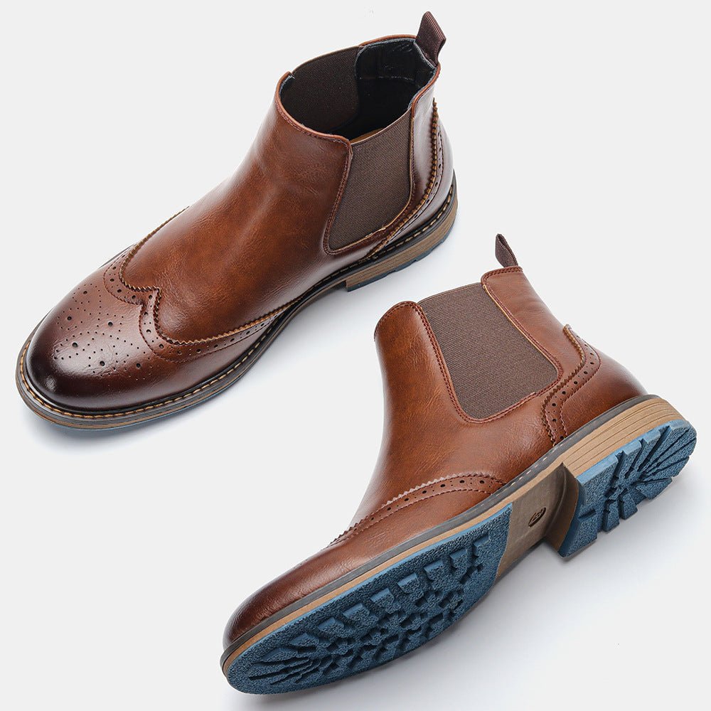 Brace leather Chelsea boots, additional view