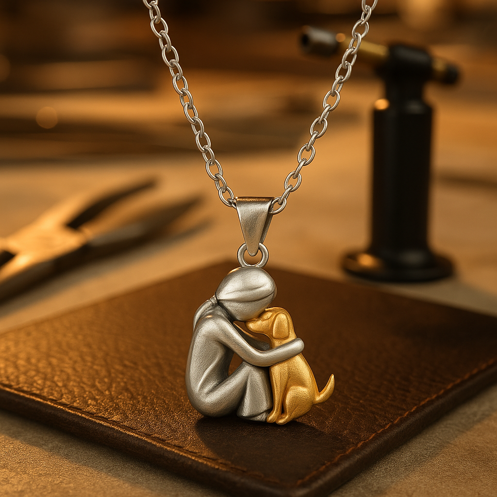Maelia - Dog Embrace Necklace