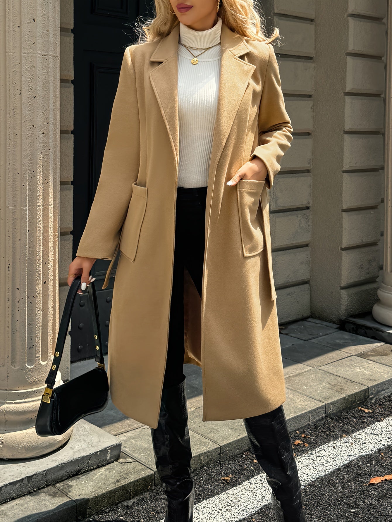 Evangeline | Tailored Belted Long Coat