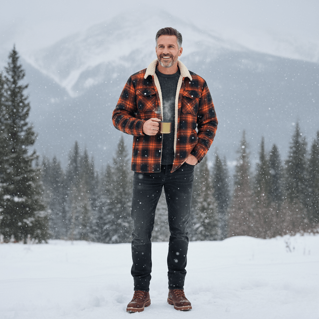 Cameron | Checkered Fleece Flannel Jacket