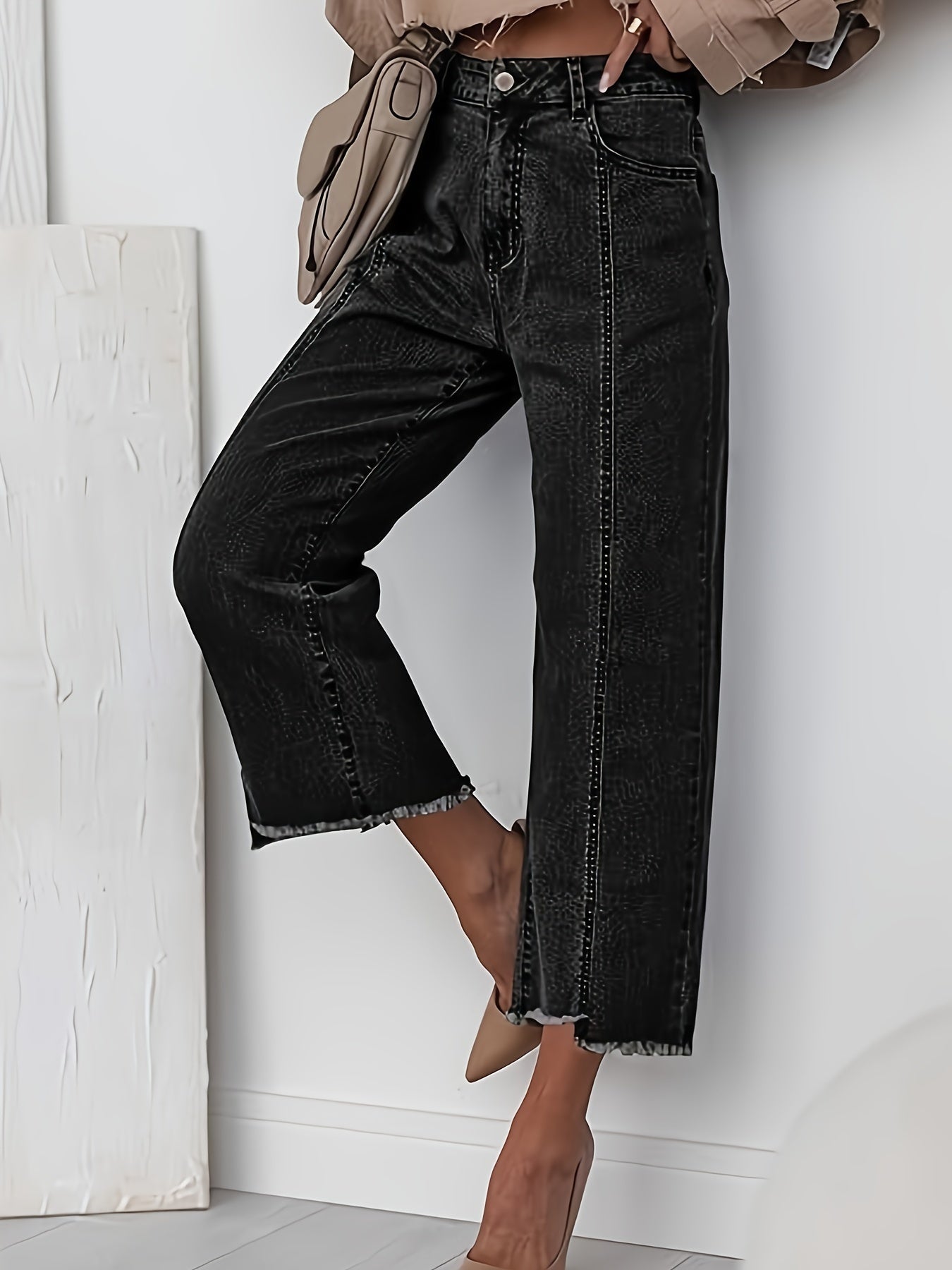 Denise | Tailored Cropped Straight-Leg Jeans