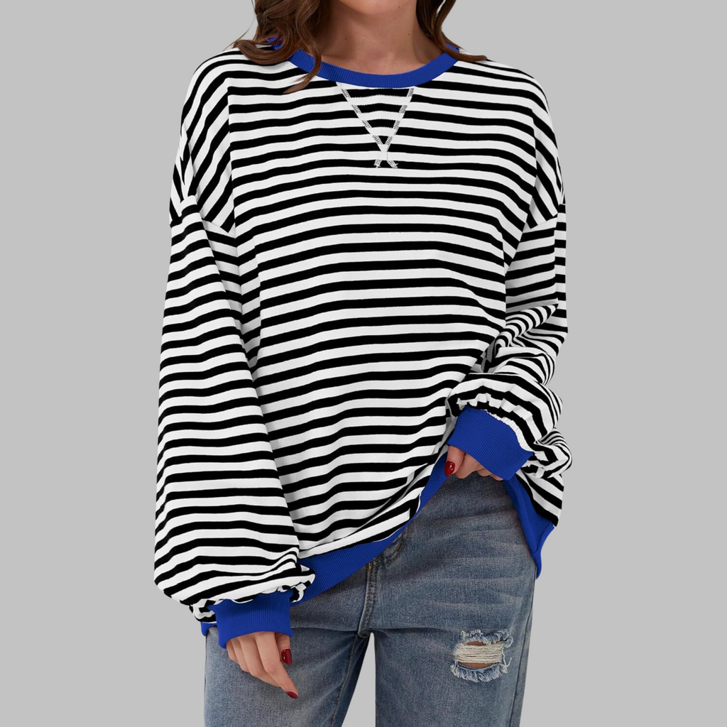Margaret | Casual Long Sleeve Striped Sweatshirt