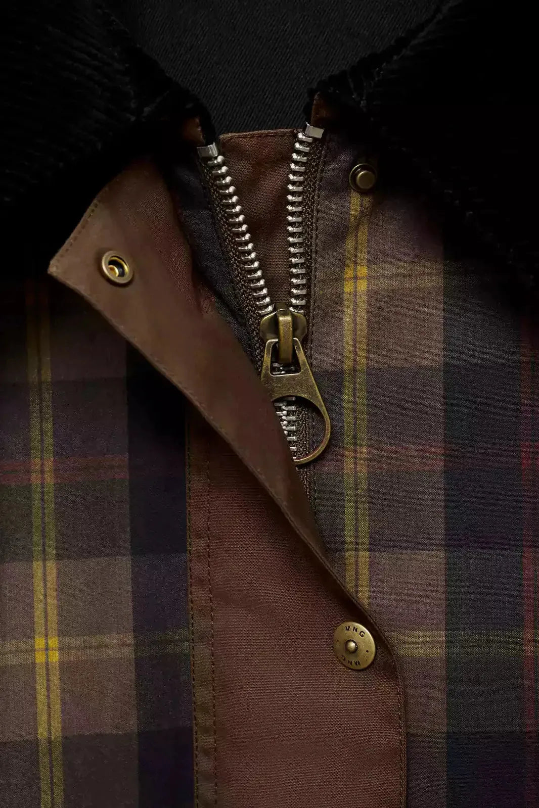 Women's Plaid Jacket, Straight-Cut, Fully Lined, Contrast Collar
