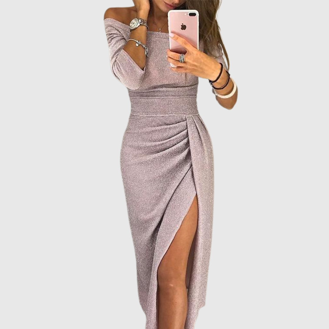 Oravienne - Elegant and Flowing Backless Maxi Dress