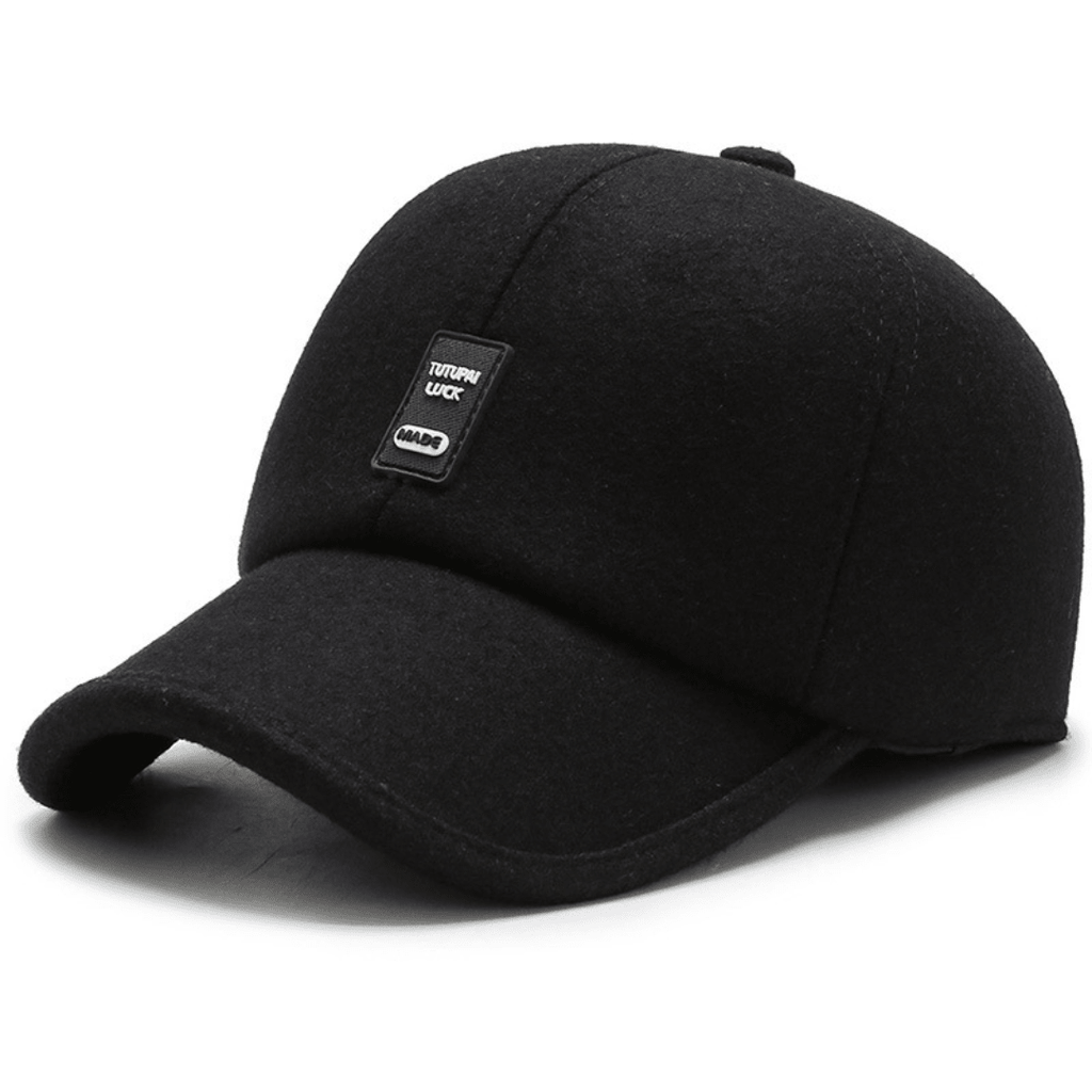 Wooly cap, black logo colorway