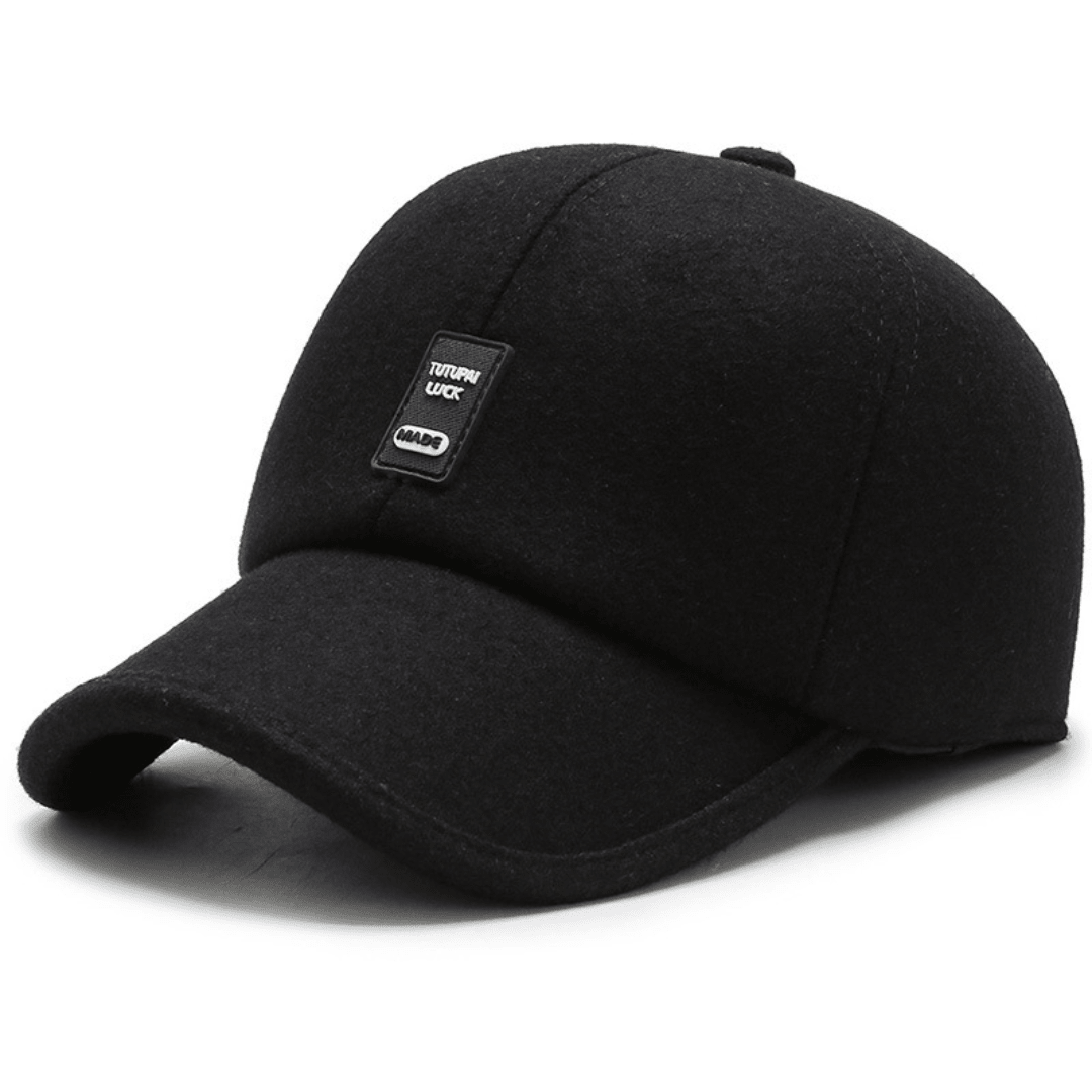 Wooly cap, black logo colorway
