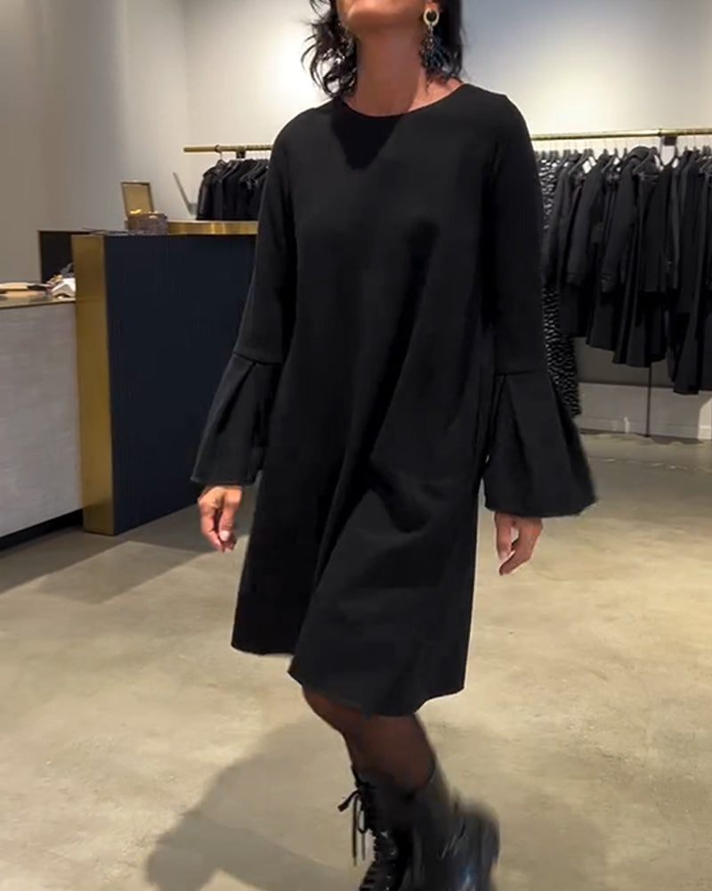 Jovalinne - Casual Dress with Flared Sleeves