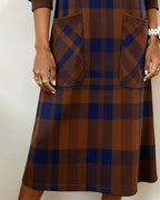 Quelivanne - Checkered Shirt Dress with Pocket