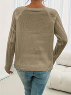 Kathleen | Textured Button Sweater
