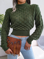 Melanie | Textured Cropped Sweater