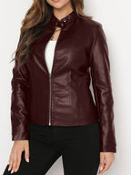 Vivian | Zip-Front Biker Jacket