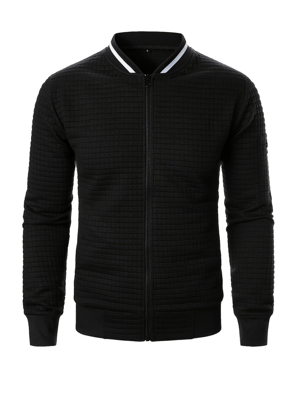 Raymond | Textured Zip-Up Bomber Jacket