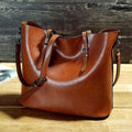 Nicole - Vintage leather look shoulder handbag