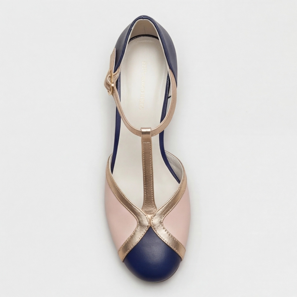 Veronica | Classic T-Strap Closed Toe Heel