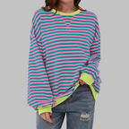 Margaret | Casual Long Sleeve Striped Sweatshirt