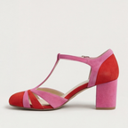 Joanna | Modern Closed Toe T-Strap Heels