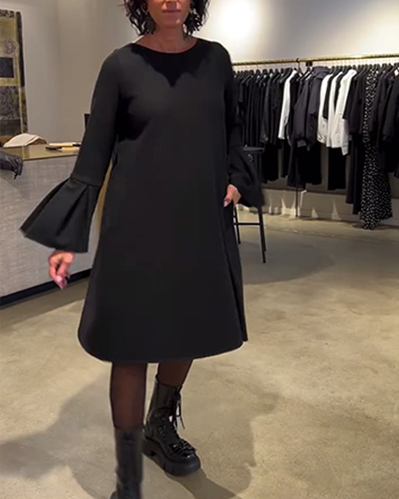 Jovalinne - Casual Dress with Flared Sleeves