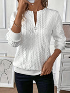 Amie Zipper Sweater – detail view