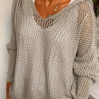 Delaney | Relaxed Open-Knit Hooded Sweater