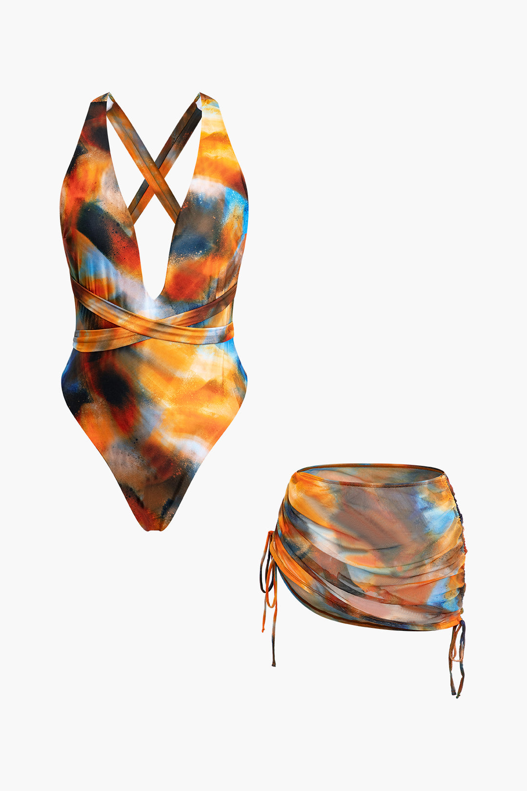 Abstract | Swimsuit Sarong Skirt Set