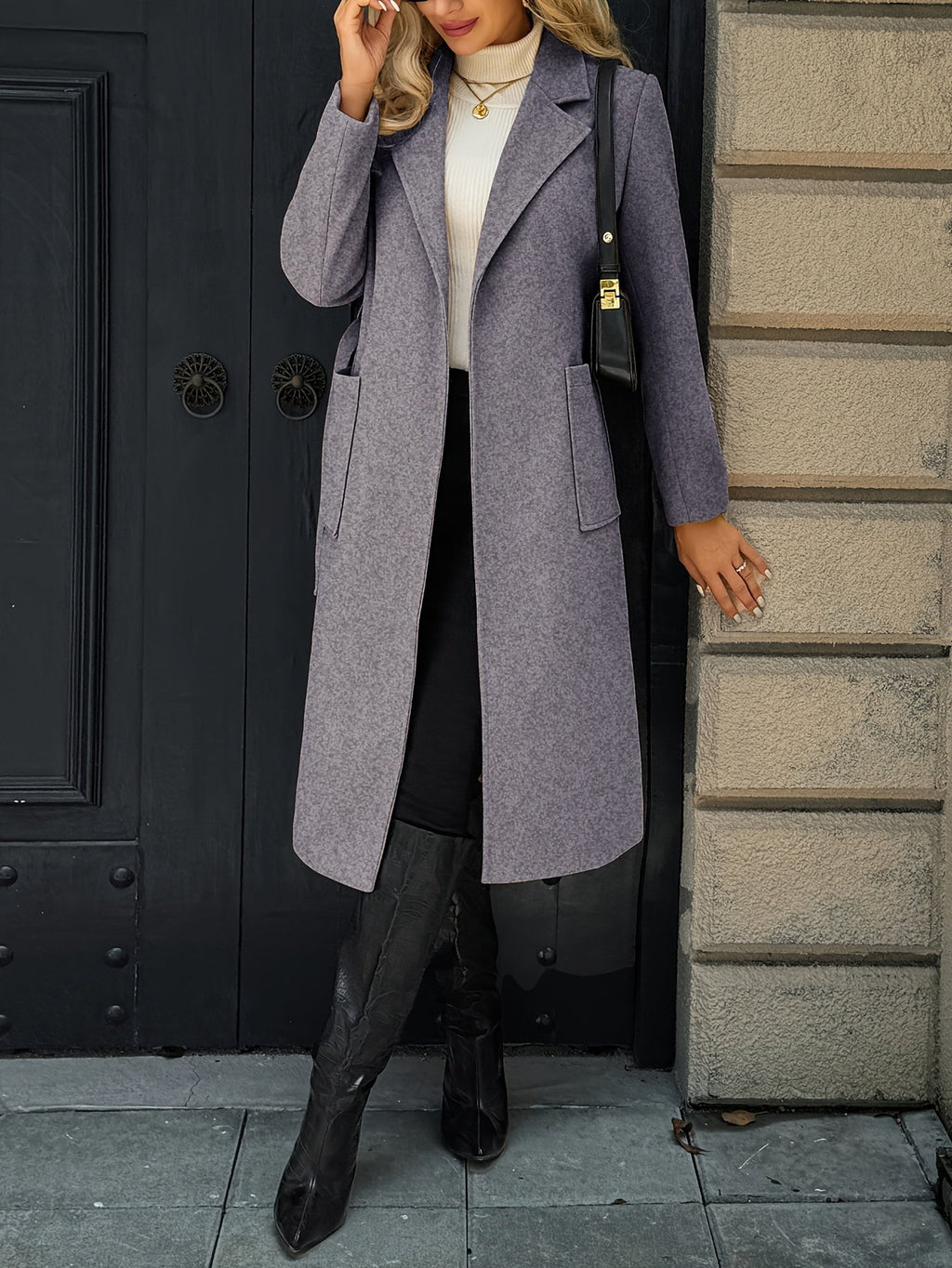 Evangeline | Tailored Belted Long Coat