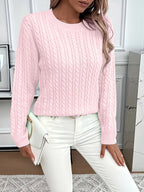 Faye | Cable-Knit Round Neck Sweater