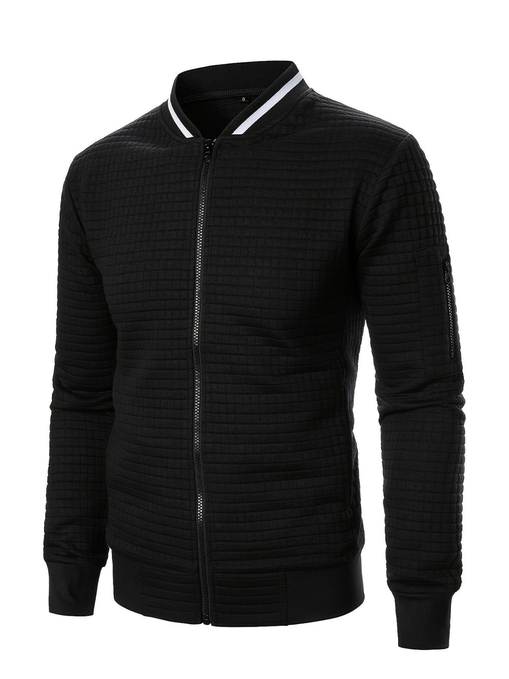 Raymond | Textured Zip-Up Bomber Jacket