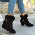 Frances | Warm Block-Heel Ankle Boots
