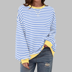 Margaret | Casual Long Sleeve Striped Sweatshirt
