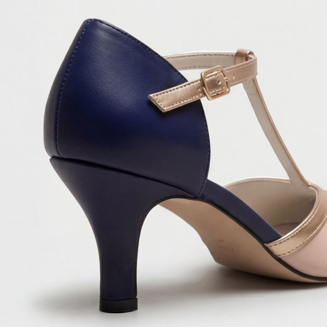 Veronica | Classic T-Strap Closed Toe Heel