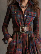 Lauren | Classic Belted Button-Up Shirt Dress