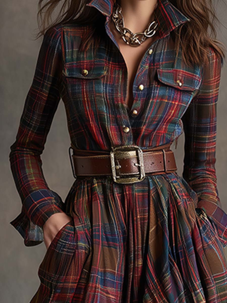 Lauren | Classic Belted Button-Up Shirt Dress