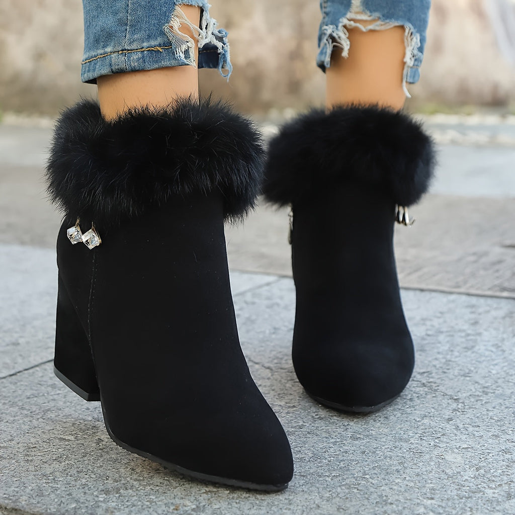 Frances | Warm Block-Heel Ankle Boots