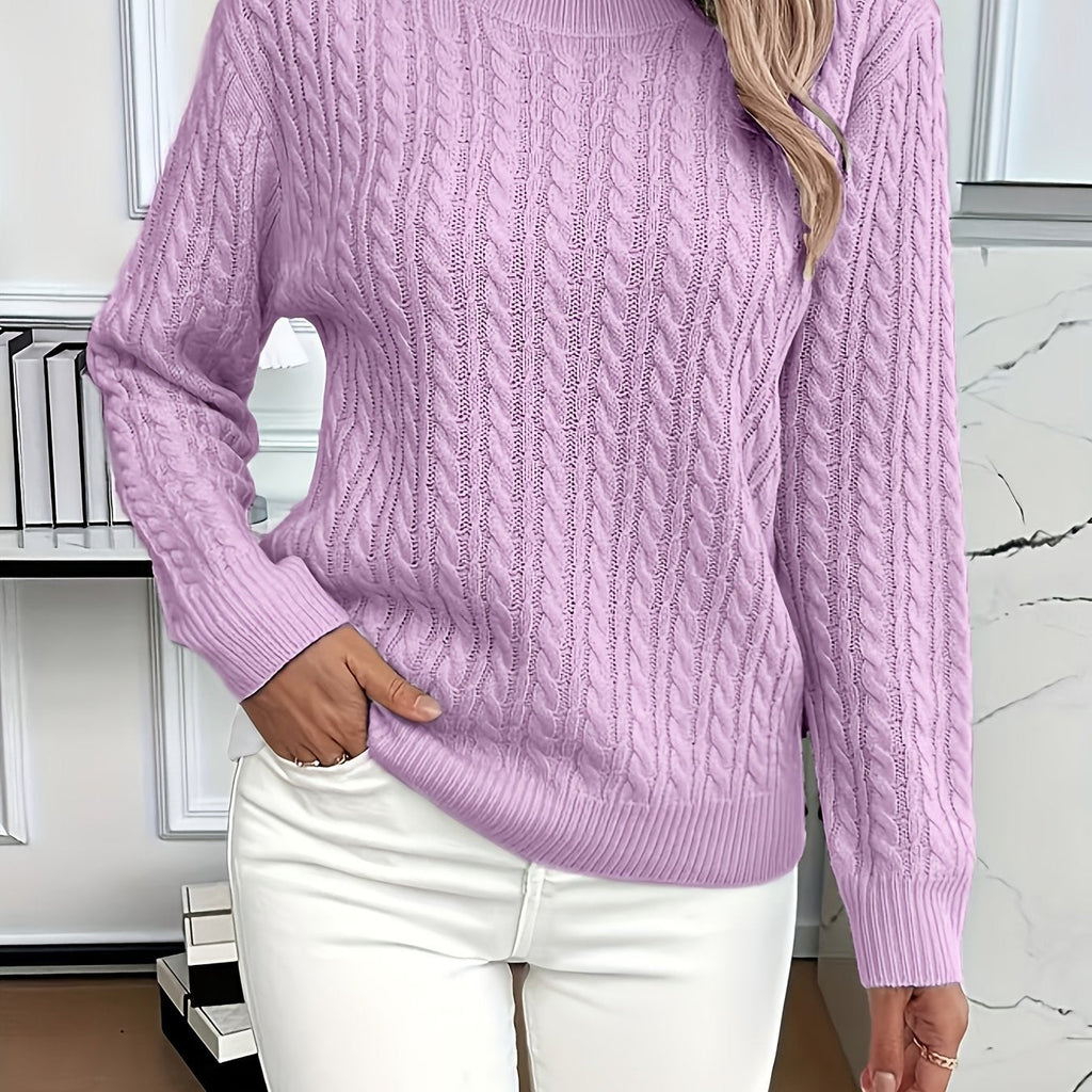 Faye | Cable-Knit Round Neck Sweater