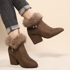 Frances | Warm Block-Heel Ankle Boots