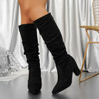 Lorena | Slouch Knee-High Heeled Boots