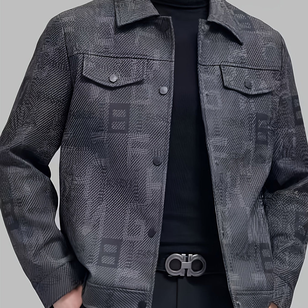 Fletcher | Patterned Trucker Jacket